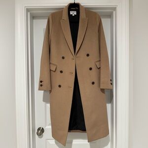 Wool blend camel colored coat